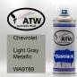 Preview: Chevrolet, Light Gray Metallic, WA9789: 400ml Sprühdose, von ATW Autoteile West.